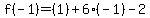 f%28-1%29=%281%29%2B6%28-1%29-2