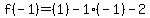 f%28-1%29=%281%29-1%28-1%29-2