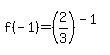 f%28-1%29=%282%2F3%29%5E%28-1%29