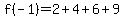 f%28-1%29=%2B2%2B4%2B6%2B9