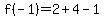 f%28-1%29=%2B2%2B4-1