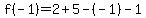 f%28-1%29=%2B2%2B5-%28-1%29-1