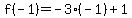 f%28-1%29=+-3%28-1%29%2B1
