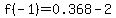 f%28-1%29=0.368-2