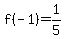 f%28-1%29=1%2F5