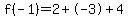f%28-1%29=2%2B-3%2B4