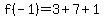 f%28-1%29=3%2B7%2B1