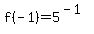 f%28-1%29=5%5E%28-1%29