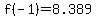 f%28-1%29=8.389