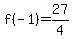 f%28-1%29+=+27%2F4