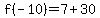 f%28-10%29=7+%2B30