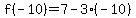f%28-10%29=7+-3%28-10%29