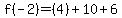 f%28-2%29=%284%29%2B10%2B6