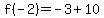 f%28-2%29=-3%2B10