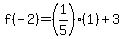 f%28-2%29+=+%281%2F5%29%281%29+%2B+3