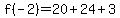 \"f%28-2%29+=+20+%2B+24+%2B+3\"