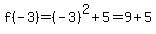 f%28-3%29=%28-3%29%5E2%2B5=9%2B5