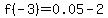 f%28-3%29=0.05-2