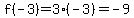 f%28-3%29=3%28-3%29=-9