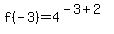 f%28-3%29=4%5E%28-3%2B2%29