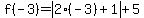 f%28-3%29=abs%282%28-3%29%2B1%29%2B5