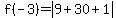 f%28-3%29=abs%289%2B30%2B1%29