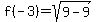 f%28-3%29=sqrt%289-9%29