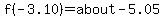f%28-3.10%29=about-5.05