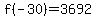 f%28-30%29=3692