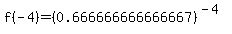 f%28-4%29=%280.666666666666667%29%5E%28-4%29