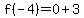 f%28-4%29=0%2B3
