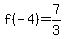 f%28-4%29=7%2F3