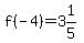 f%28-4%29+=+3%261%2F5