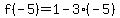 f%28-5%29+=+1+-+3%28-5%29