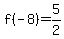 f%28-8%29=5%2F2