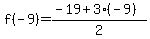 f%28-9%29=%28-19%2B3%28-9%29%29%2F2