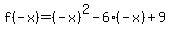 f%28-x%29=%28-x%29%5E2-6%28-x%29%2B9