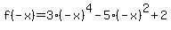 f%28-x%29=3%28-x%29%5E4-5%28-x%29%5E2%2B2