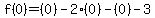 f%280%29=%280%29-2%280%29-%280%29-3