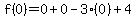 f%280%29=%2B0%2B0-3%280%29%2B4