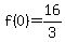 f%280%29=16%2F3