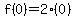 f%280%29=2%280%29
