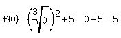 f%280%29+=+%28root%283%2C+0%29%29%5E2+%2B+5+=+0+%2B+5+=+5
