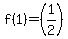 f%281%29=%281%2F2%29
