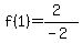 f%281%29=%282%29%2F%28-2%29