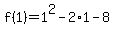 f%281%29=+1%5E2-2%2A1-8