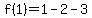 f%281%29=1-2-3