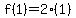 f%281%29=2%281%29
