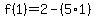 f%281%29=2-%285%2A1%29