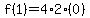 f%281%29=4%2A2%280%29